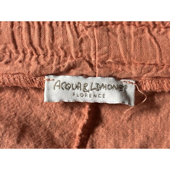 Acqua & Limone Florence Womens Linen Blend Wide Leg Pants Boho Size Small AO4004 - Picture 11 of 12